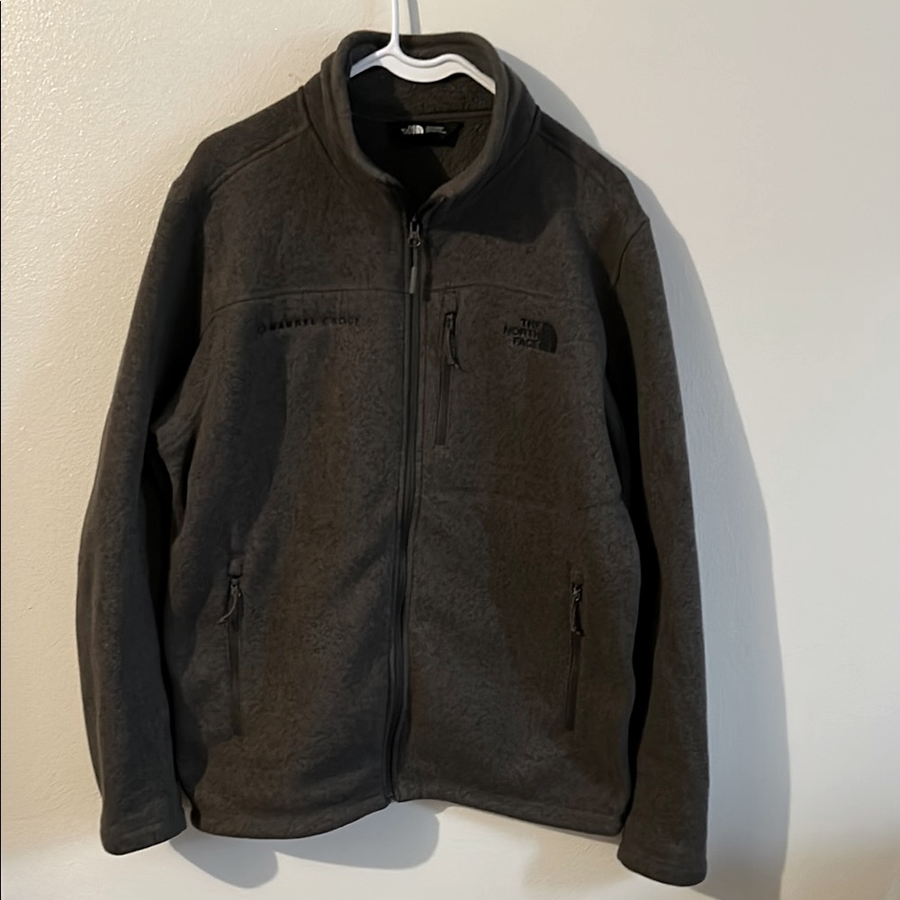 The North Face Charcoal Gray Performance Jacket Full-Zip 3 Zip Pockets Fleece
